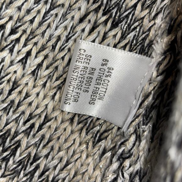 Studio Works Cardigan 1X Gray Silver Metallic Marled Cozy Classic Soft Cottage - Picture 3 of 8